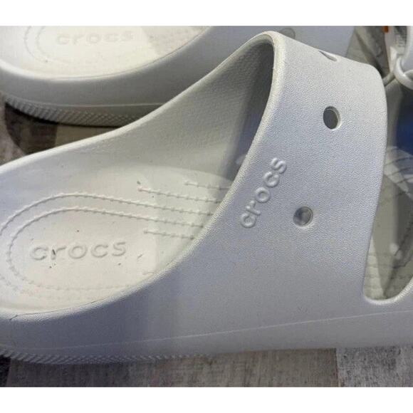 NWT Crocs Classic Slide Sandal Size M8/W10 Gray Rubber Casual Outdoor Slip On - Picture 3 of 7